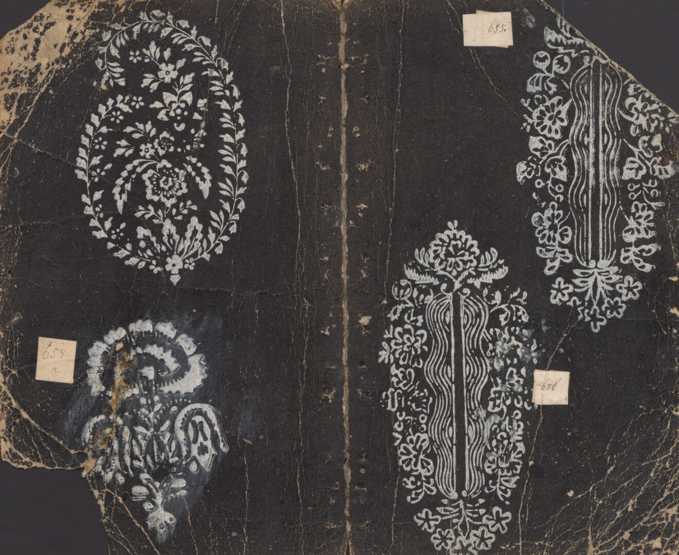 Vzorkovník modrotlačový – 11dvojhárkov,63listov,1obal